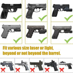 Concealed Carry Gun Holster with Mag Pouch Fits Handgun with Laser Light Mounted IWB OWB Ambidextrous Use by Convertible Clip