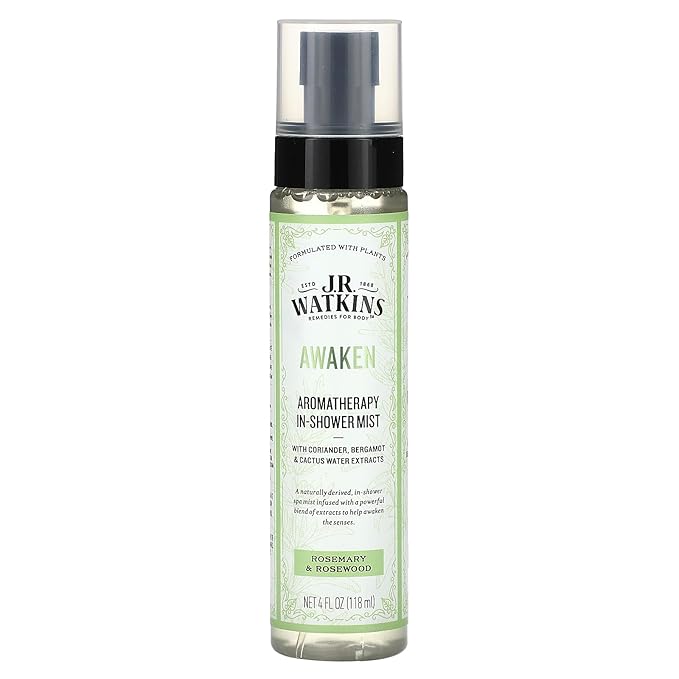 J.R. Watkins Awaken Aromatherapy in-Shower Mist, Natural Rosemary & Rosewood by JRWatkins