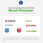Norwii N75 Rechargeable Presentation Clicker with Green Light Pointer for presentations, PowerPoint Clicker for Presentation Remote, Long Range Wireless Presenter (Green Light)