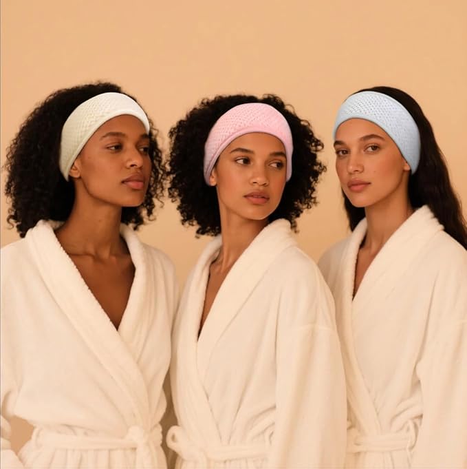 Huachi Skincare Headbands for Women Girls: Spa Headband for Washing Face Towel - Image 7