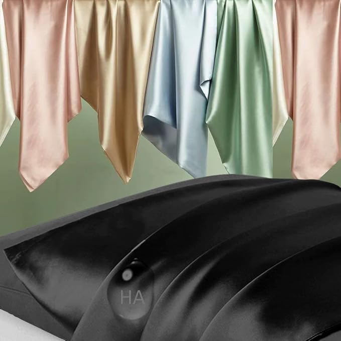 Silk Pillowcase 2 Pack, Mulberry Silk Pillow Cases Queen Size Set of 2 - Image 2