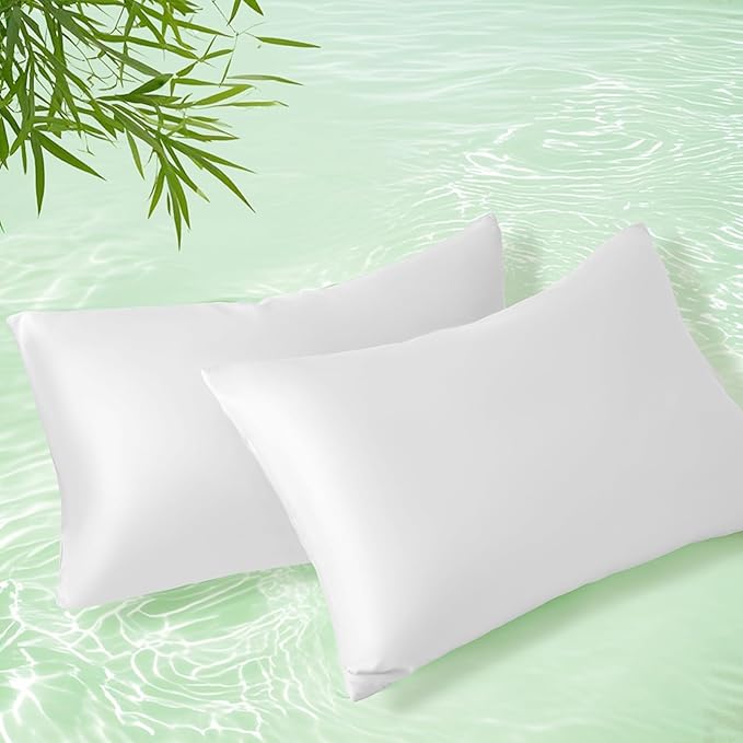 Homiest Cooling Pillow Cases Standard Size Set of 2, 100% Rayon Derived from by Homiest