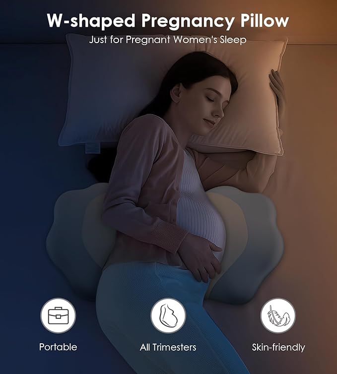 Memory Foam Maternity Pillow for Sleeping, Pregnancy Pillows Support for Back - Image 4
