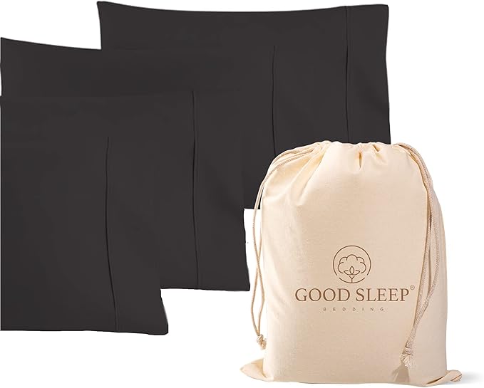 1000 TC Dark Gray King Pillowcases Set of 4 100% Egyptian Cotton Pillow Cases by GoodSleepBedding