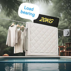 Retractable Clothesline, Wall Mounted, Stainless Steel, 17 Ft Indoor Outdoor (White)