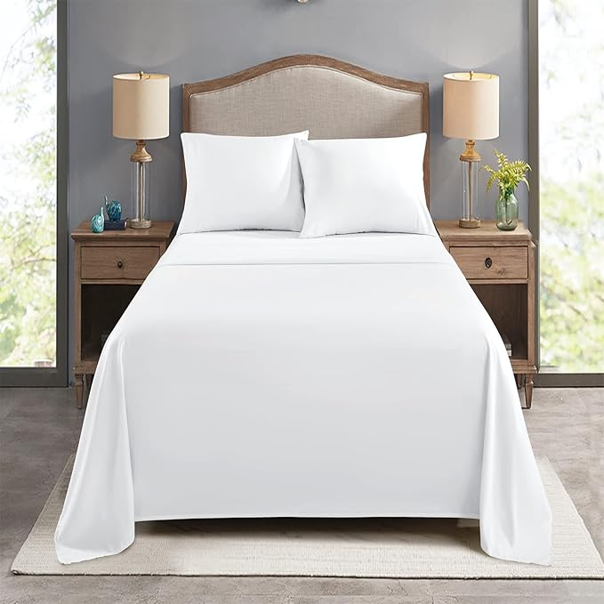 FreshCulture Queen Flat Sheets Only, Soft Microfiber Bedding Sheets - Image 7