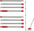 Spin Mop Replacement Handle, 4-Section 30-to-58 inch Mop Replacement Stick Compatible with Ocedar Mop Handle for Easy Wring Mop Refills, Germany Screw Joint (Red 2 Pack)