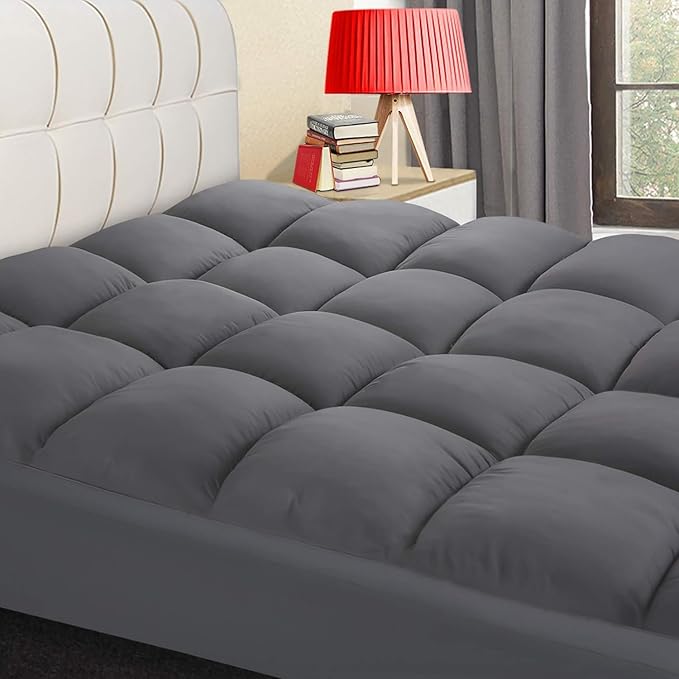COONP King Mattress Topper, Extra Thick Pillowtop, Cooling Plush Mattress Pad by COONP