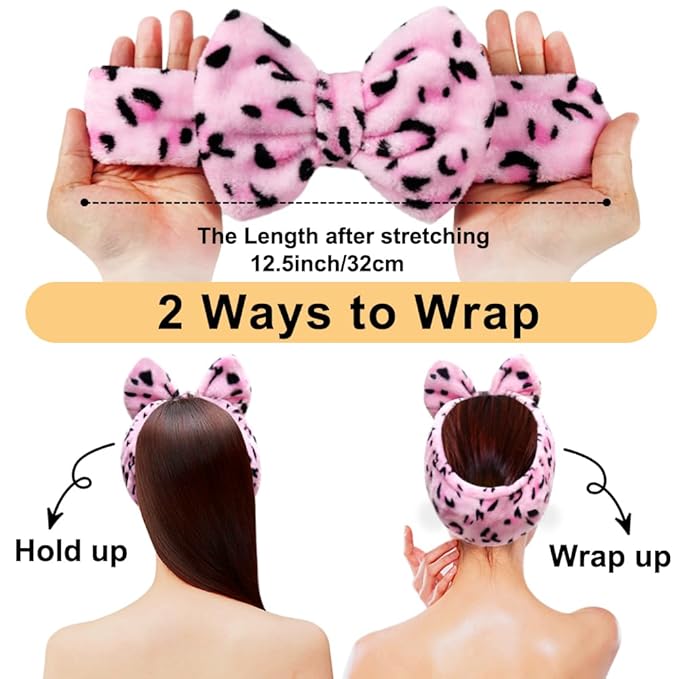 Shintop Women Fashion Lovely Soft Carol Fleece Bowknot Bow Makeup Cosmetic - Image 3