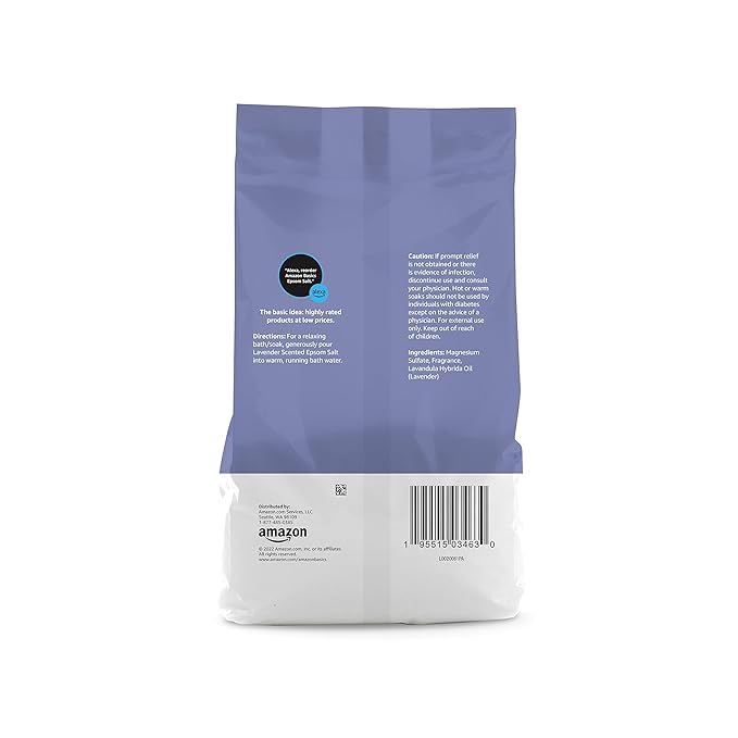 Amazon Basics Epsom Salt, Lavender Scented, 3 Pound - Image 3
