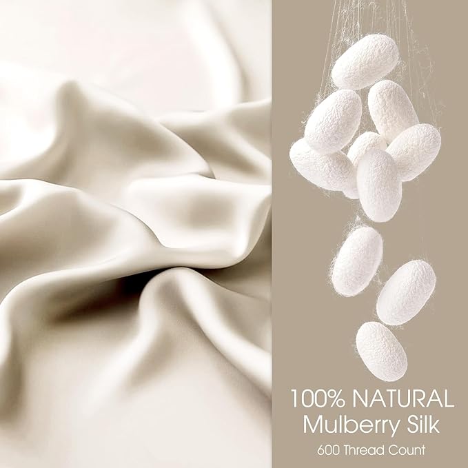 100% Silk Pillowcase for Hair and Skin Toddler Size 2 Pack Mulberry Silk Pillow - Image 2