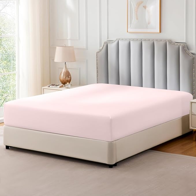 FreshCulture Pure Cotton Fitted Sheets California King Size, 300 Thread Count - Image 8
