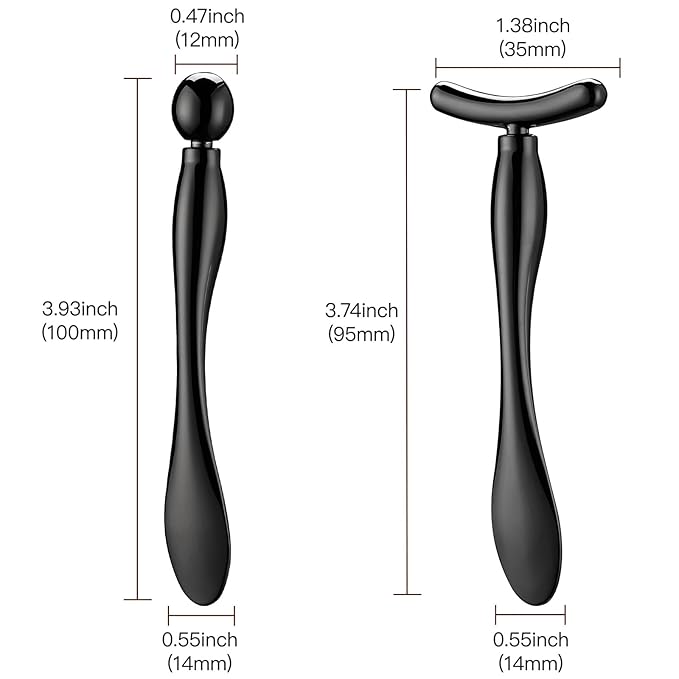 LISAPACK 2PCS Metal Eye Cream Applicator Wand Stick, Massager Tool - Image 5