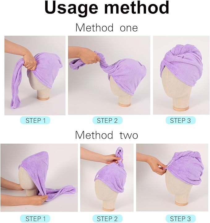 Microfiber Hair Drying Towel Wrap - Image 7