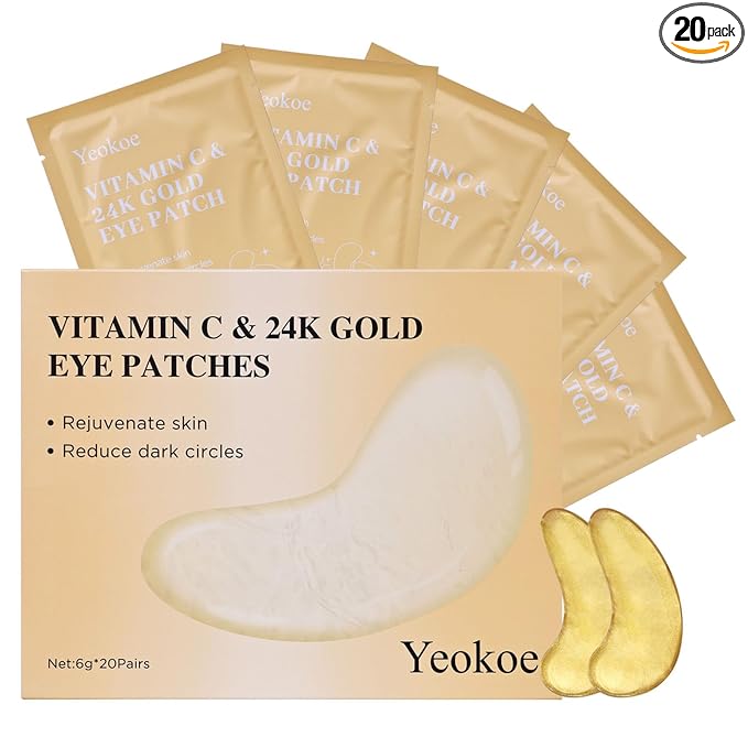 Yeokoe Under Eye Patches for Dark Circles, Puffy Eyes, 20 Pairs Face Masks by YEOKOE