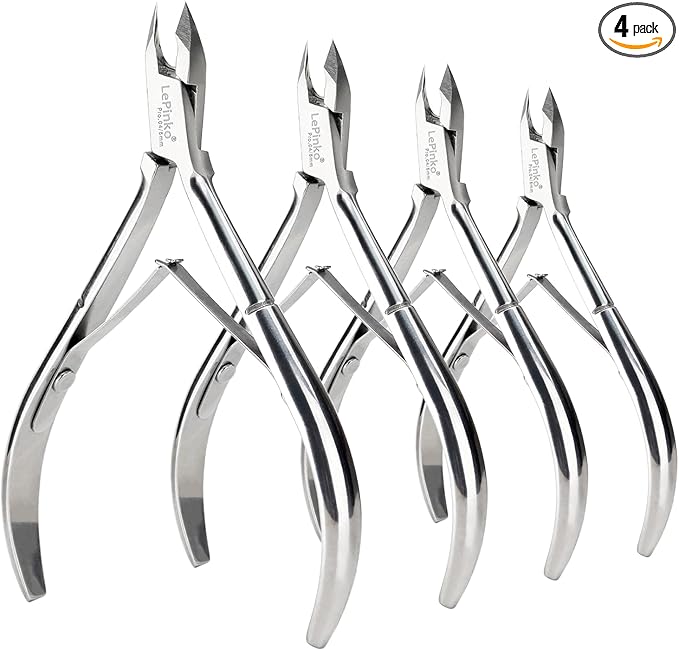 LePinko 4 Packs Upgraded Cuticle Trimmer kit, Sharp Dead Skin Clipper, by LePinkoOnline