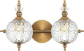 Brushed Antique Brass Bathroom Vanity Light Fixture Vintage Style by Ditoon