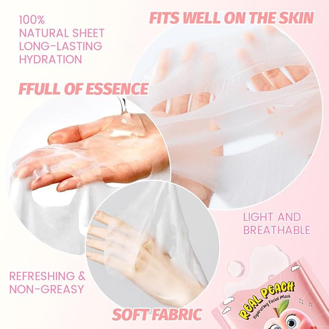 Kaely 6 Pack Fruit Face Masks for Kids, Kids Face Mask Spa Day Kit Supplies - Image 4
