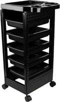 Salon Trolley Cart with Wheels & 5 Drawers, Salon Rolling Stations by Roixeeds