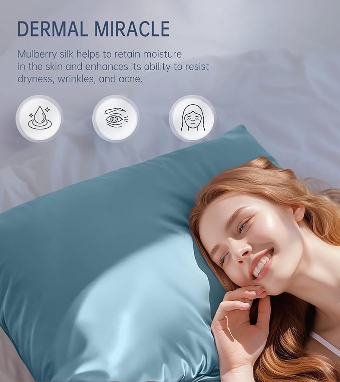 INSSL Silk Pillowcase for Women, Mulberry Silk Pillowcase for Hair and Skin and - Image 3