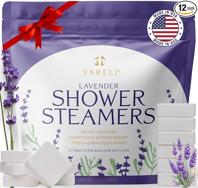 Yareli Lavender Shower Steamers Aromatherapy – Calming Essential Oils, by YareliBathandBeauty