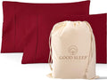 1000 TC Burgundy Standard Pillowcases Set of 2 100% Egyptian Cotton Pillow Cases by GoodSleepBedding
