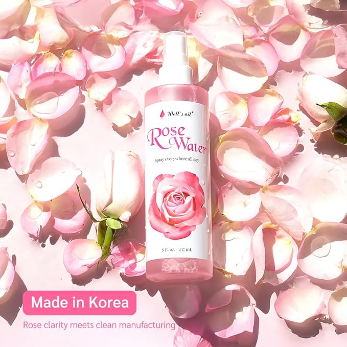Well's Oil Rosewater Face & Hair Mist Spray | Floral Rosewater Hydrosol | - Image 6