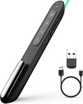 Norwii N76 Rechargeable Presentation clicker, Long Range Presentation Remote, Wireless Presenter, Pointer for PowerPoint Presentations, Slide Control - Green Light