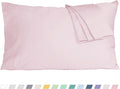 Pillow Cases, Standard Queen Size Cotton Percale Weave Pillowcases, Pre-Shrunk by HOMTEC