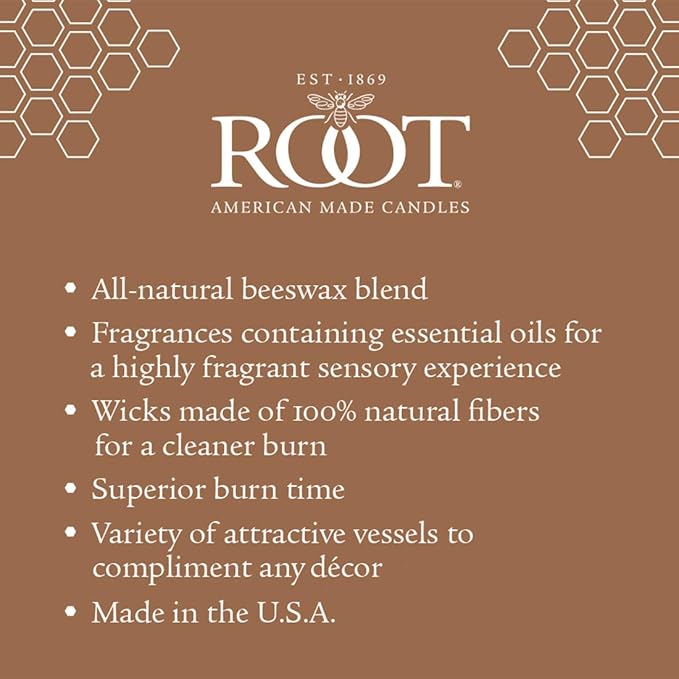 Root Candles Scented Candles Honeycomb Glass Premium Handcrafted Beeswax Blend - Image 6