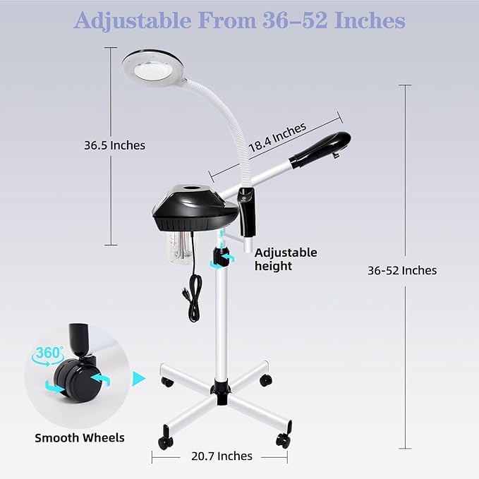 Professional Facial Steamer, 2 in 1 Facial Steamer - Image 6