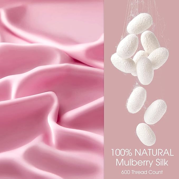 100% Silk Pillowcase for Hair and Skin Toddler Size 2 Pack Mulberry Silk Pillow - Image 2