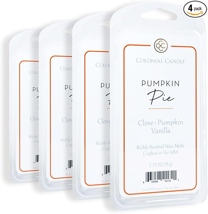Colonial Candle Pumpkin Pie Wax Melts, Wax Melt Warmer Cubes, Long Lasting by ColonialCandle