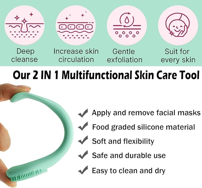 Facial Cleansing Brush, Pore Cleaning Brush Silicone - Image 2
