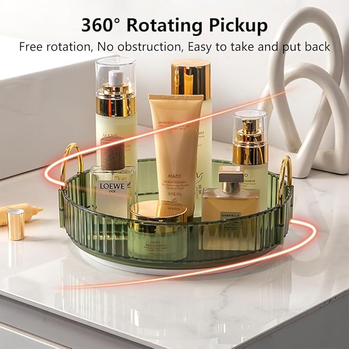 Rotating Makeup Organizer for Vanity, Spinning Cosmetics Storage for Bathroom - Image 2