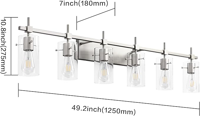 SOLFART 49.2 inch 6 Lights Vanity Light fixtures - Image 5