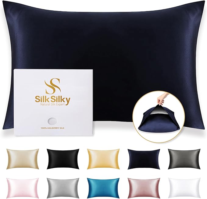 SilkSilky 100% Mulberry Silk Pillowcase by SilkSilky