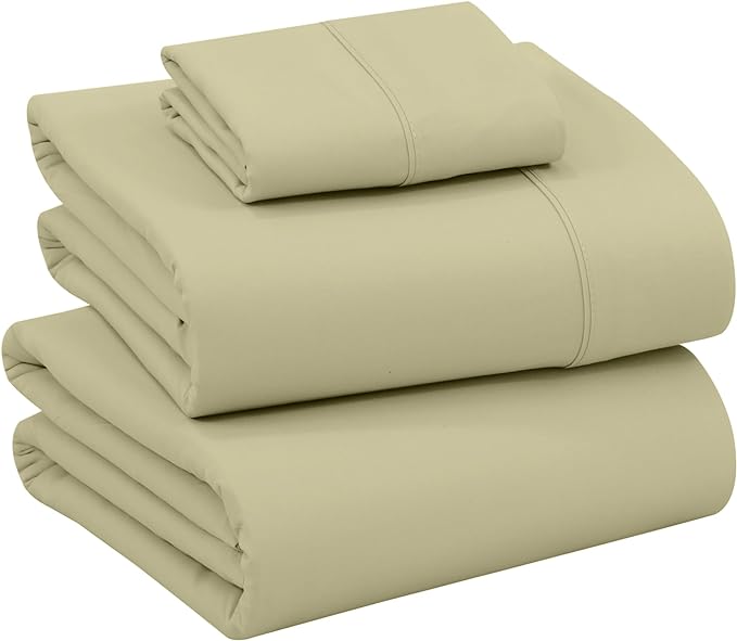 RUVANTI 100% Cotton Sheets – Twin Size Percale Bedding, Cooling & Breathable by Ruvanti