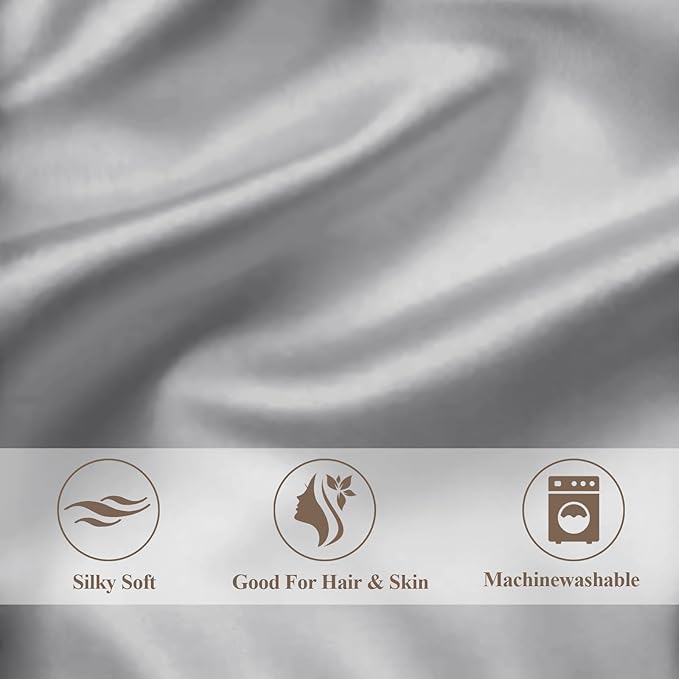 Standard Satin Pillowcase for Hair 2pc, Similar to Silk Pillow Cases, Easier - Image 5