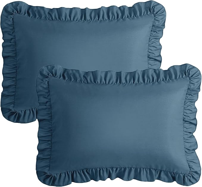 KKJIAF Ruffle Pillow Cases Standard Size Set of 2, Ruffled Pillow Covers - Image 7