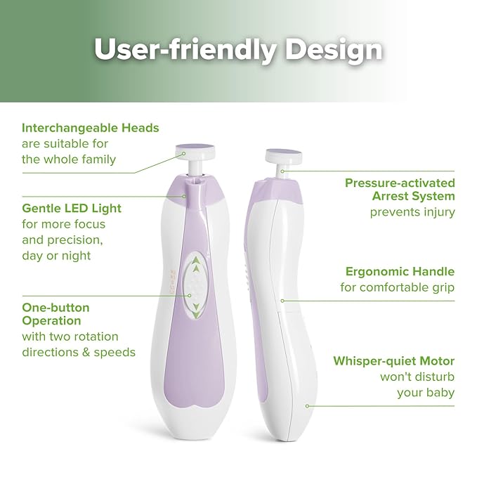 haakaa Baby Nail Trimmer Electric Baby Nail File Kit - Image 4