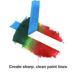 BOMEI PACK Blue Painters Tape 1 Inch Bulk - Paint Tape 10 Rolls x 1 Inch x 55 Yards - Painter's Tape Blue Masking Tape for Walls Painting, DIY Crafting, and School Projects, Total 550 Yards