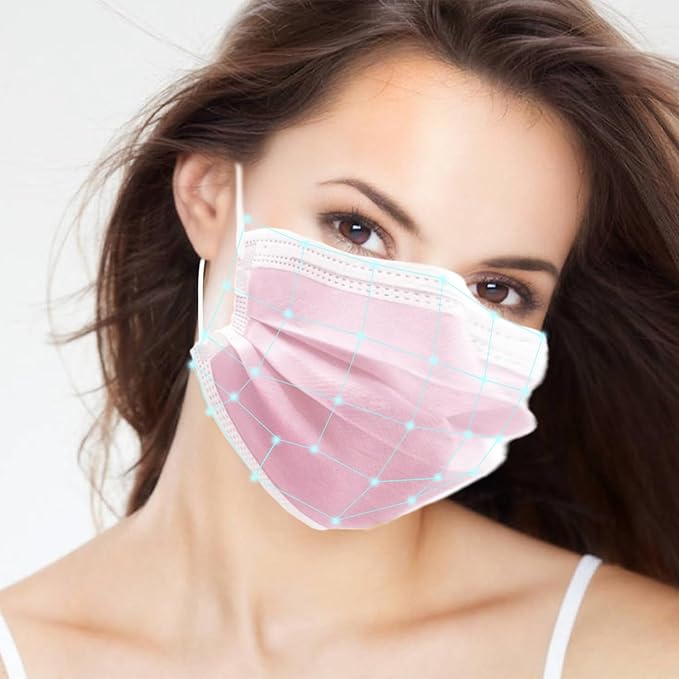 100Pcs 5 Color Disposable Face Mask, 3 Ply Breathable Masks - Image 4