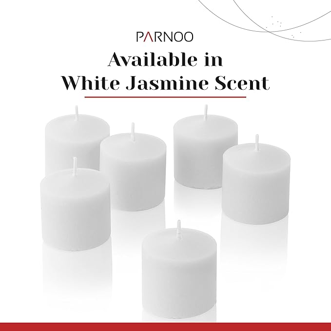 White Jasmine Scented Votive Candles, Scented 10 Hour Burn Time - Image 7