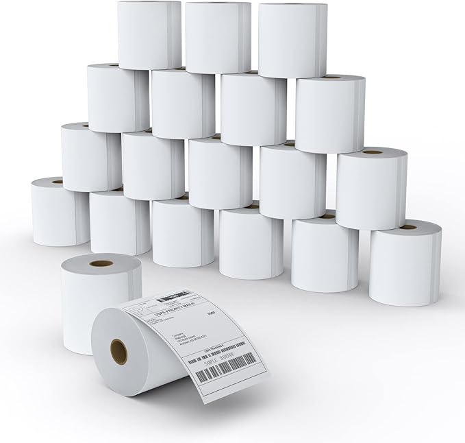 MFLABEL 4x6 Direct Thermal Shipping Labels - 20 Rolls of 450 Labels/Roll, Compatible with Zebra 2844/ZP450/ZP500/ZP505, USPS/FedEx/UPS/Amazon Shipping, Smudge-Resistant & Permanent Adhesive