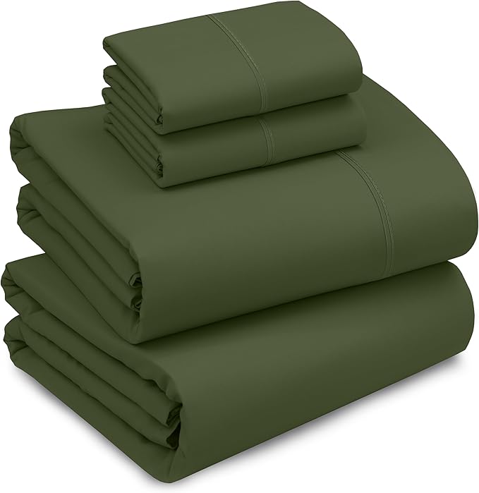RUVANTI 100% Cotton Sheets – King Size Percale Bedding, Cooling & Breathable by Ruvanti