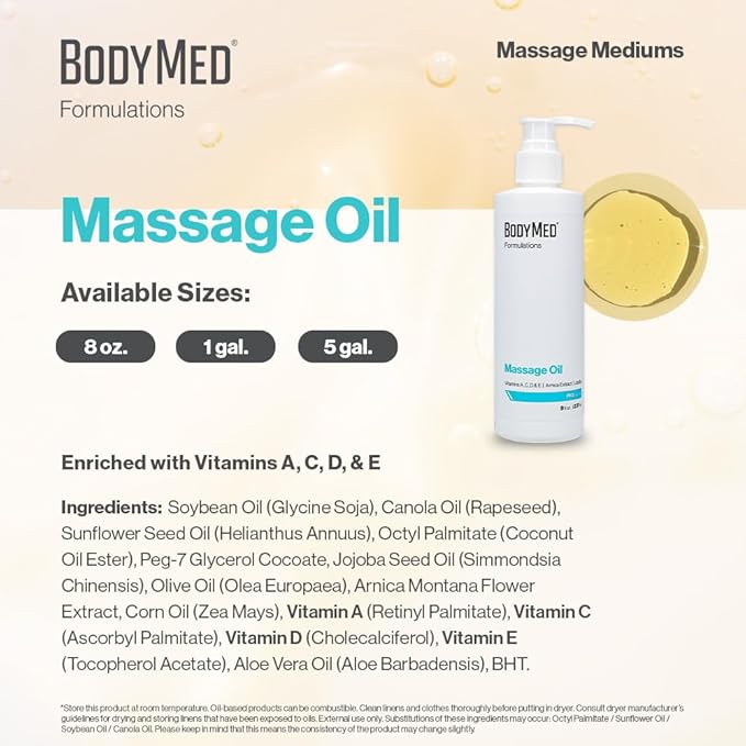BodyMed Formulations Massage Oil, 8 oz. – Fragrance-Free, All-Natural Oil - Image 3