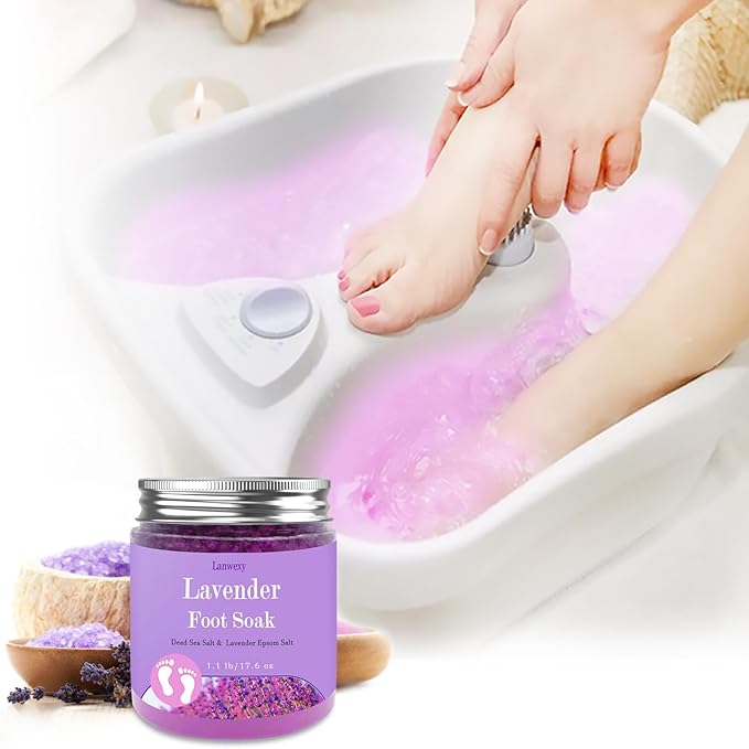 Lavender Foot Soak with Epsom Salt and Sea Salt. Organic Natural Handmade Spa - Image 4
