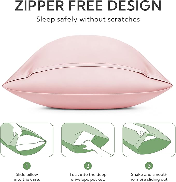 MR&HM Pillow Cases Queen Size Set of 2, Cooling Pillow Case - Image 6