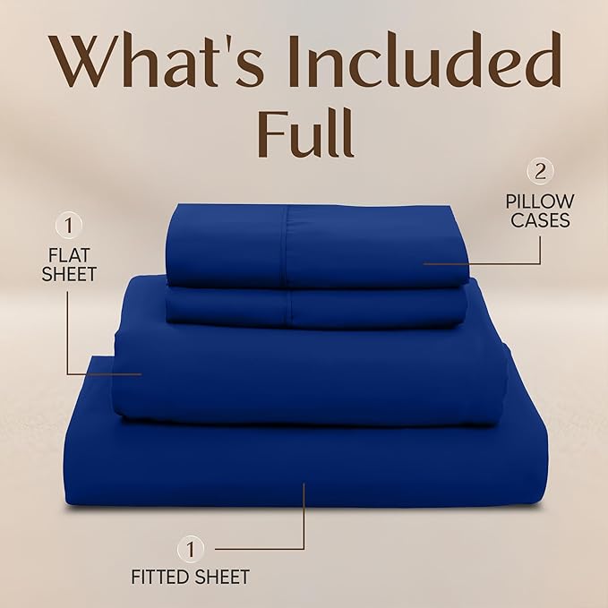 Utopia Bedding Full Size Sheet Set – 4 Piece Bed Sheets, Soft and Breathable - Image 3